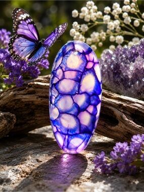 Purple Dragon Vein Agate Pendant